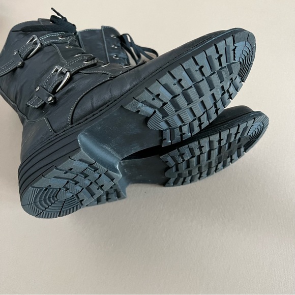 Black Moto Combat Boots - Picture 8 of 10